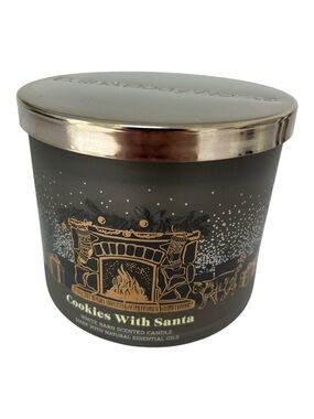Bath&Body Works Cookies with Santa 3 Wick Candle NEW